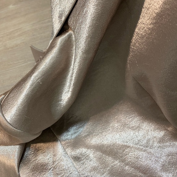 L'AGENCE Chamberlain Blazer in Platinum Silver Satin Size 8 - Picture 15 of 17